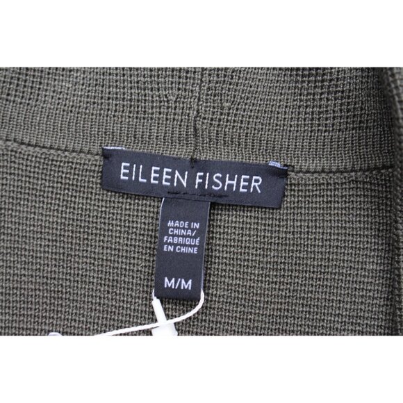 New w/Tags - Eileen Fisher Silk Cotton Interlock Notch Collar Jacket, Oregano, M - Picture 6 of 12